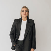 The Matildas Pinstripe Double Breasted Blazer