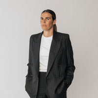The Matildas Pinstripe Double Breasted Blazer