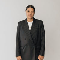 The Matildas Pinstripe Double Breasted Blazer