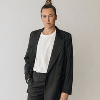 The Matildas Pinstripe Double Breasted Blazer