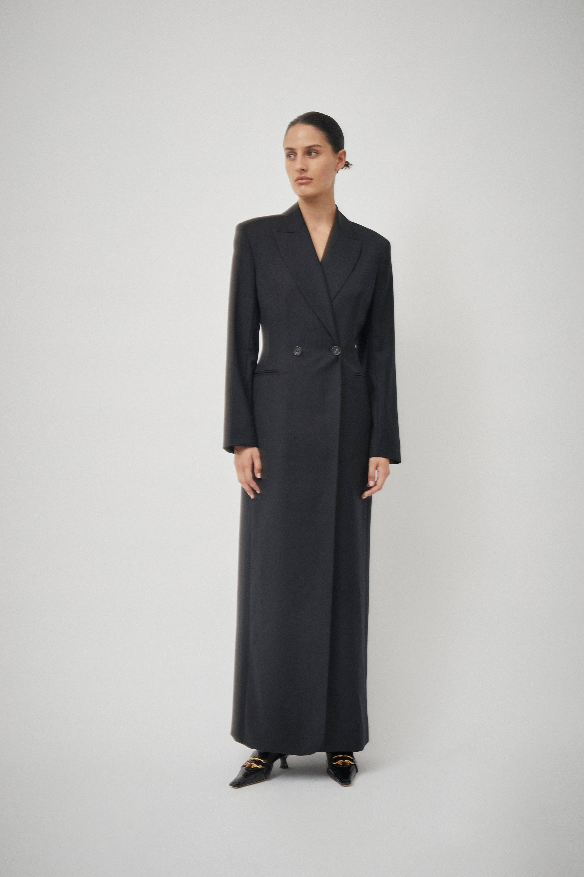 Wool Double Breasted Coat