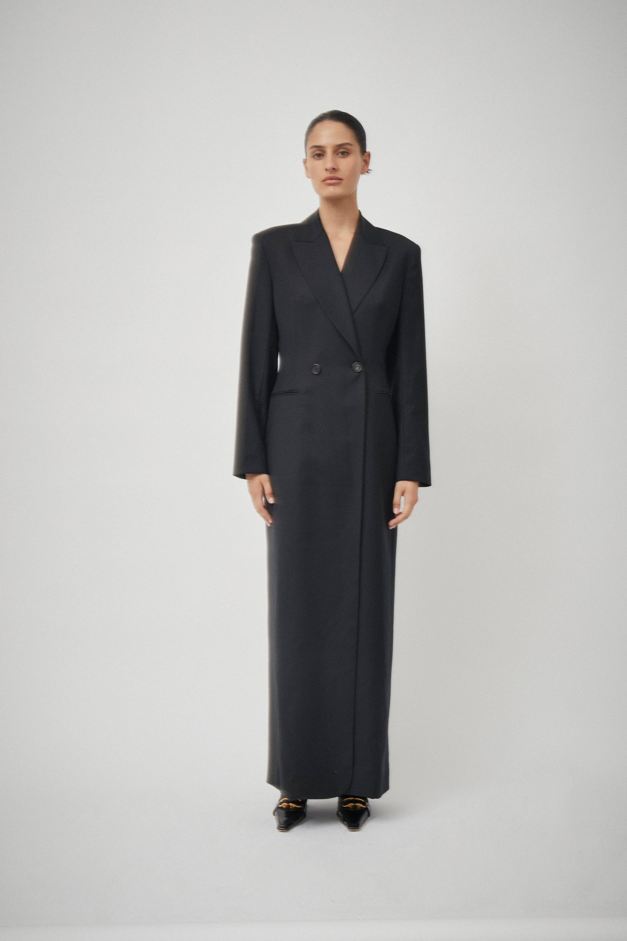 Wool Double Breasted Coat