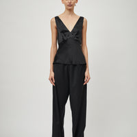 Wool Elastic Waist Pant