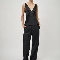 Wool Elastic Waist Pant