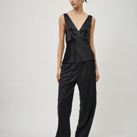 Wool Elastic Waist Pant