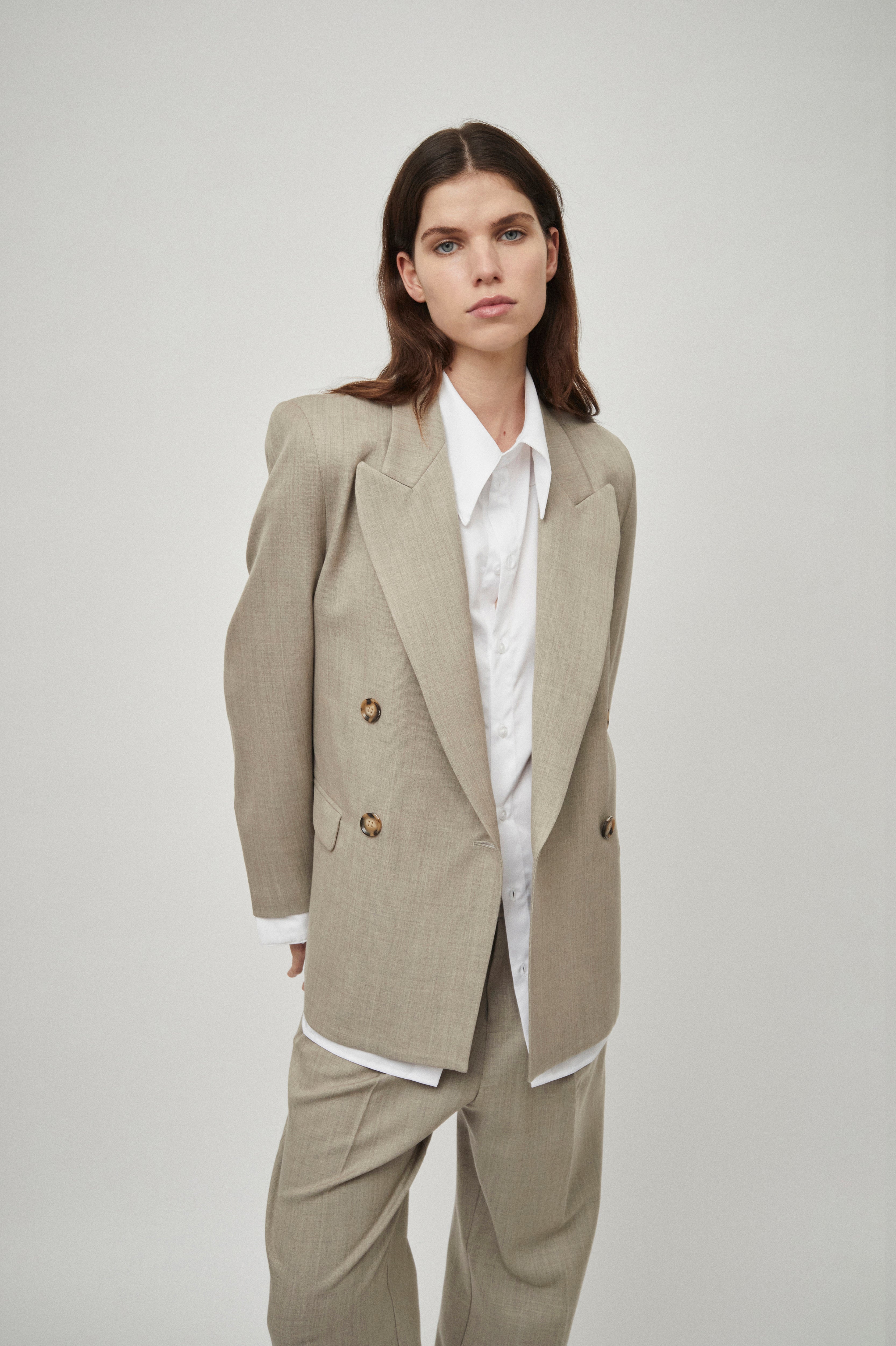 BEARE PARK | Double Breasted Blazer Oat