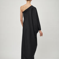 One Shoulder Gown Wool
