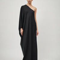 One Shoulder Gown Wool