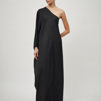 One Shoulder Gown Wool