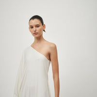 One Shoulder Gown Wool