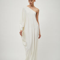 One Shoulder Gown Wool