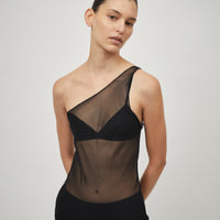 Georgette One Shoulder Tank Dress