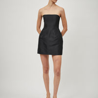Mini Silk Strapless Dress