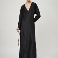 Silk Satin Wrap Dress