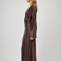 Silk Satin Wrap Dress