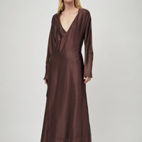 Silk Satin Wrap Dress