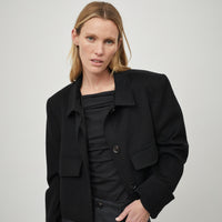Cropped Felt Jacket
