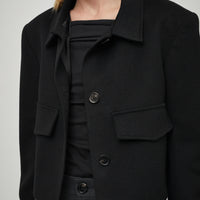 Cropped Felt Jacket