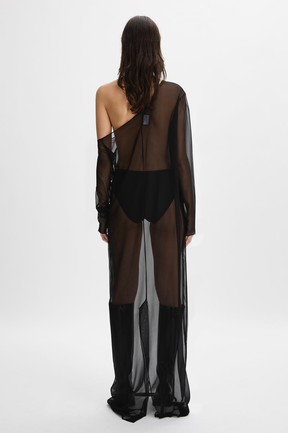 Asymmetric Silk Georgette Dress