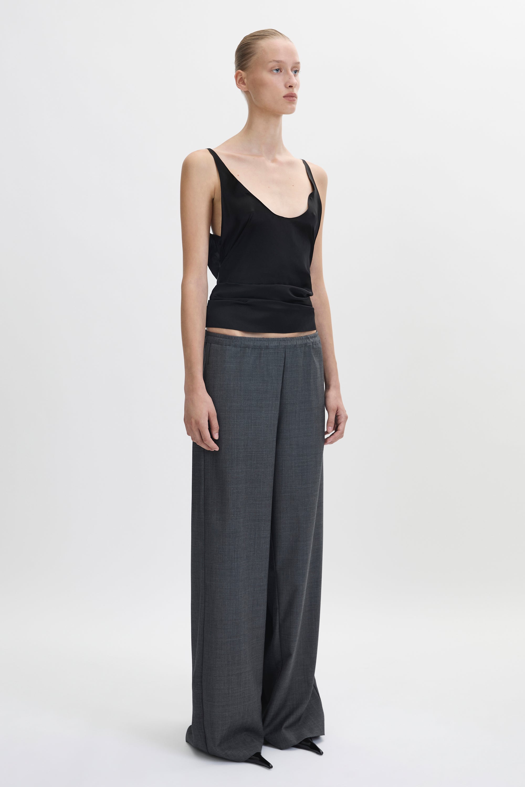 Wool Elastic Waist Pant