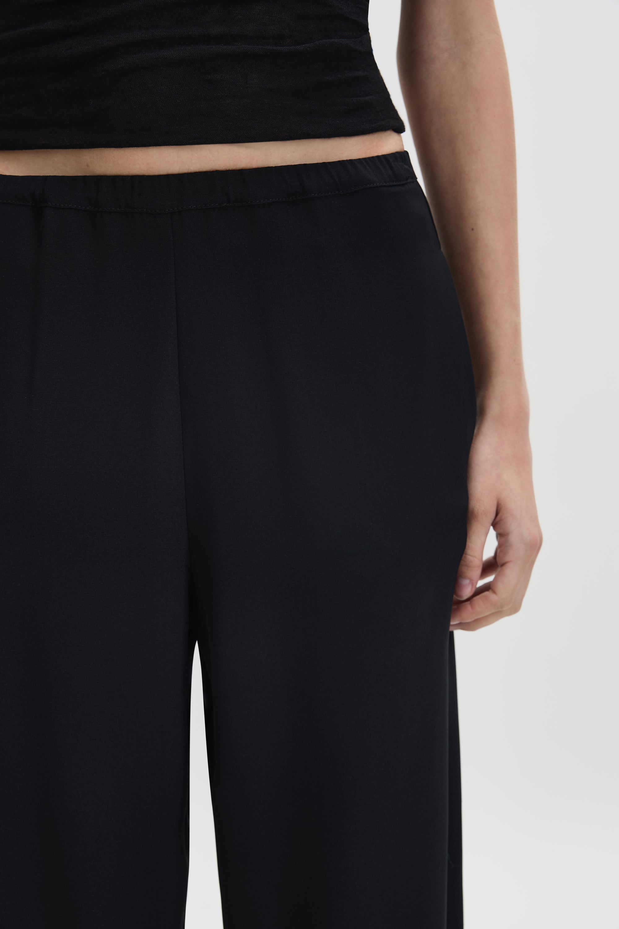Silk Elastic Waist Pant