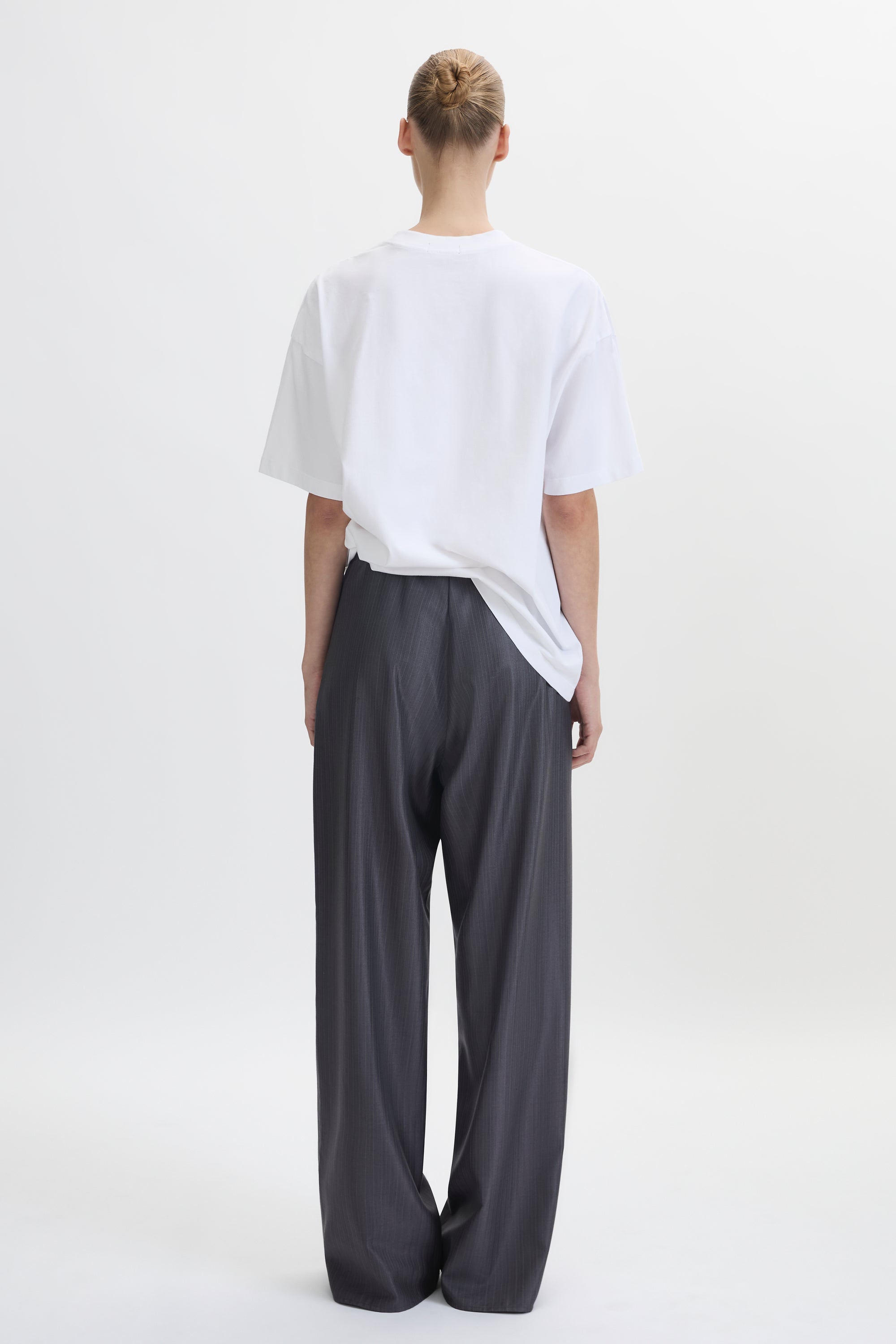 Wool Silk Elastic Waist Pant