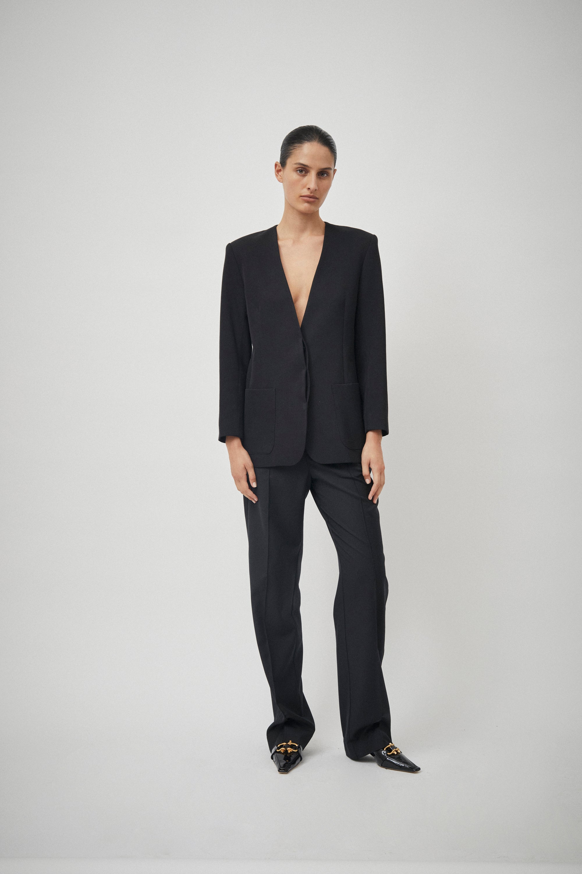 Summer Collarless Blazer