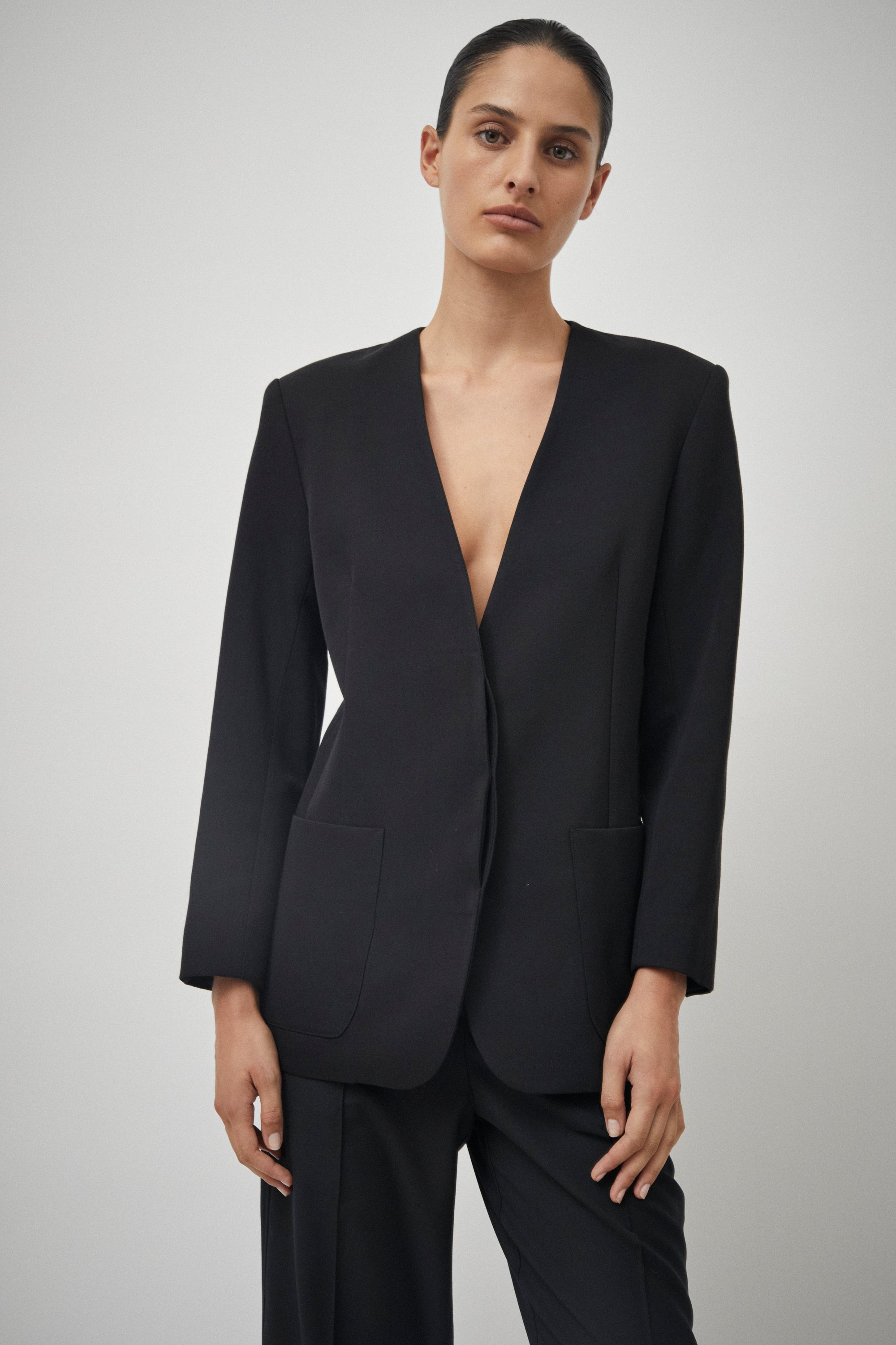 Summer Collarless Blazer