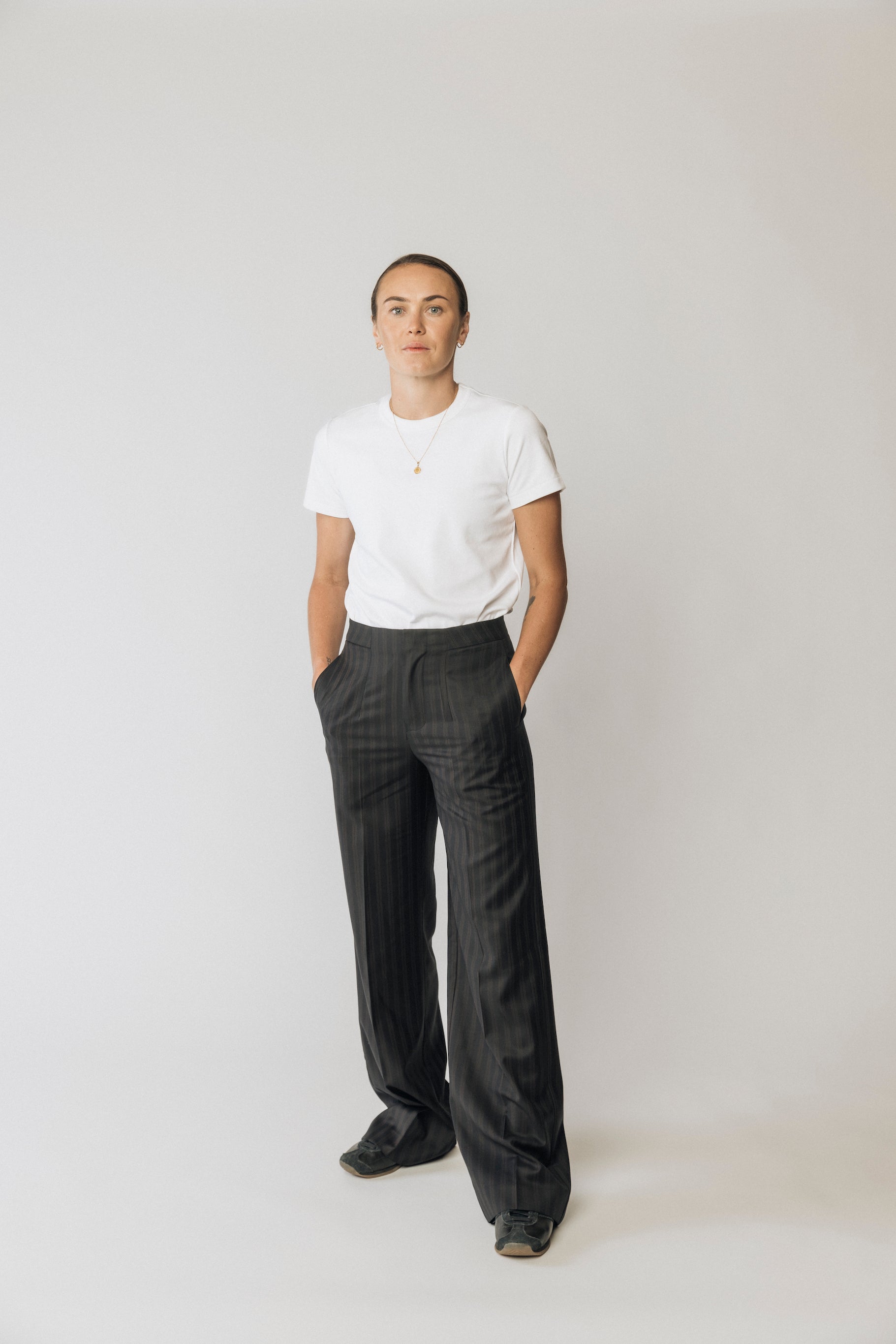 The Matildas Pinstripe Relaxed Tailored Trouser