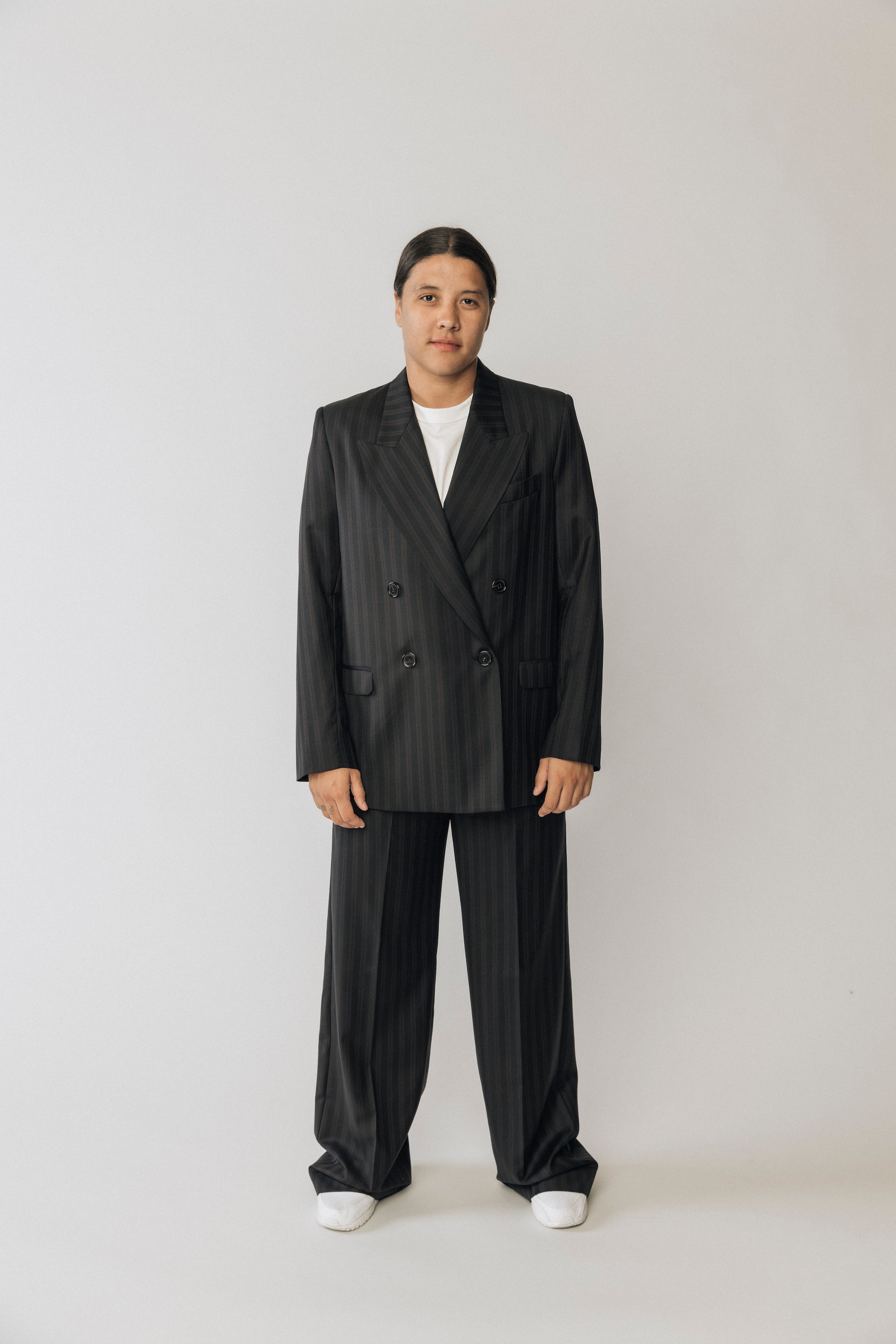 The Matildas Pinstripe Relaxed Tailored Trouser