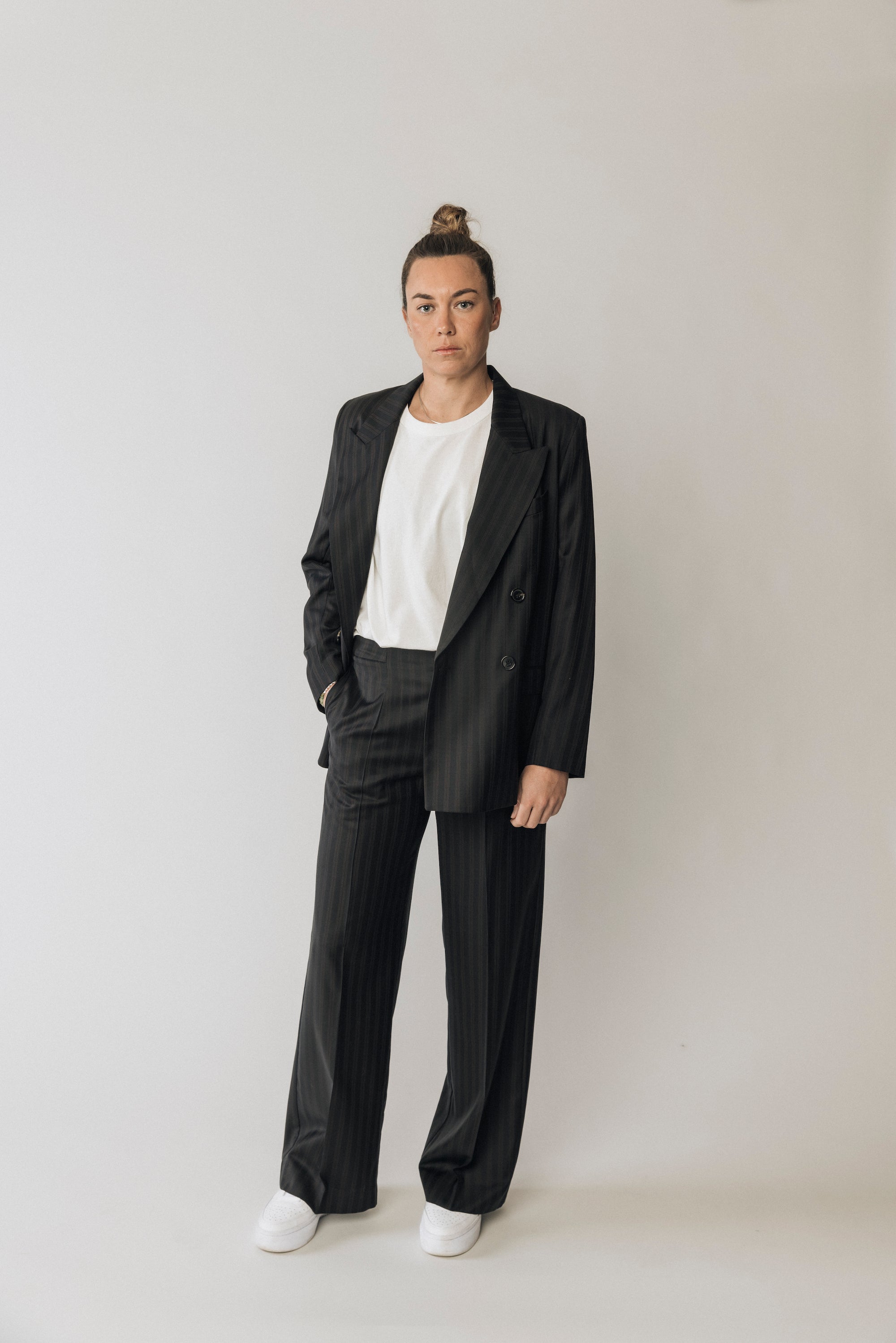 The Matildas Pinstripe Relaxed Tailored Trouser