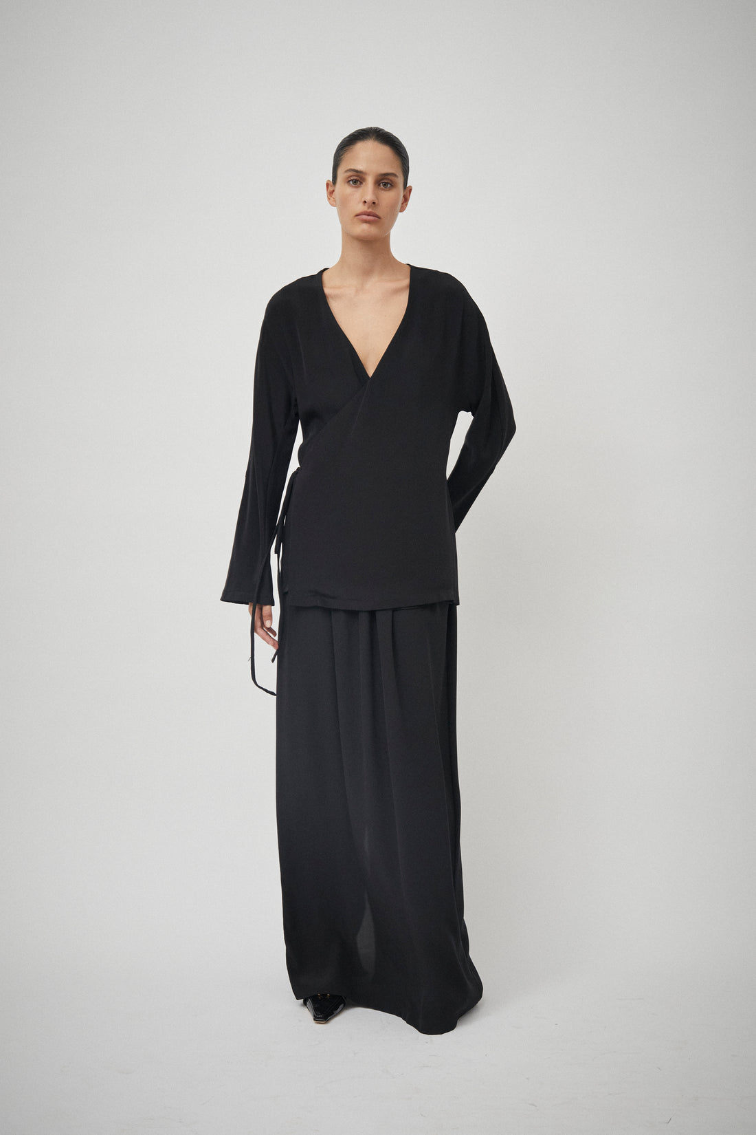 Silk Wrap Top