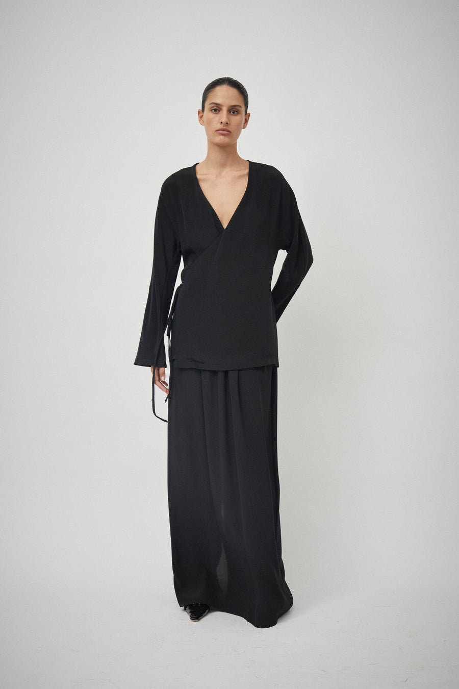Silk Wrap Top