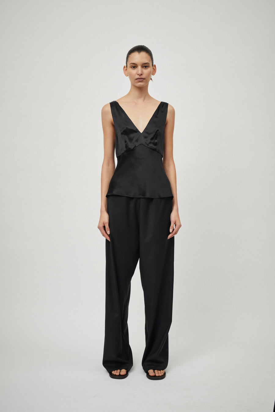 Wool Elastic Waist Pant
