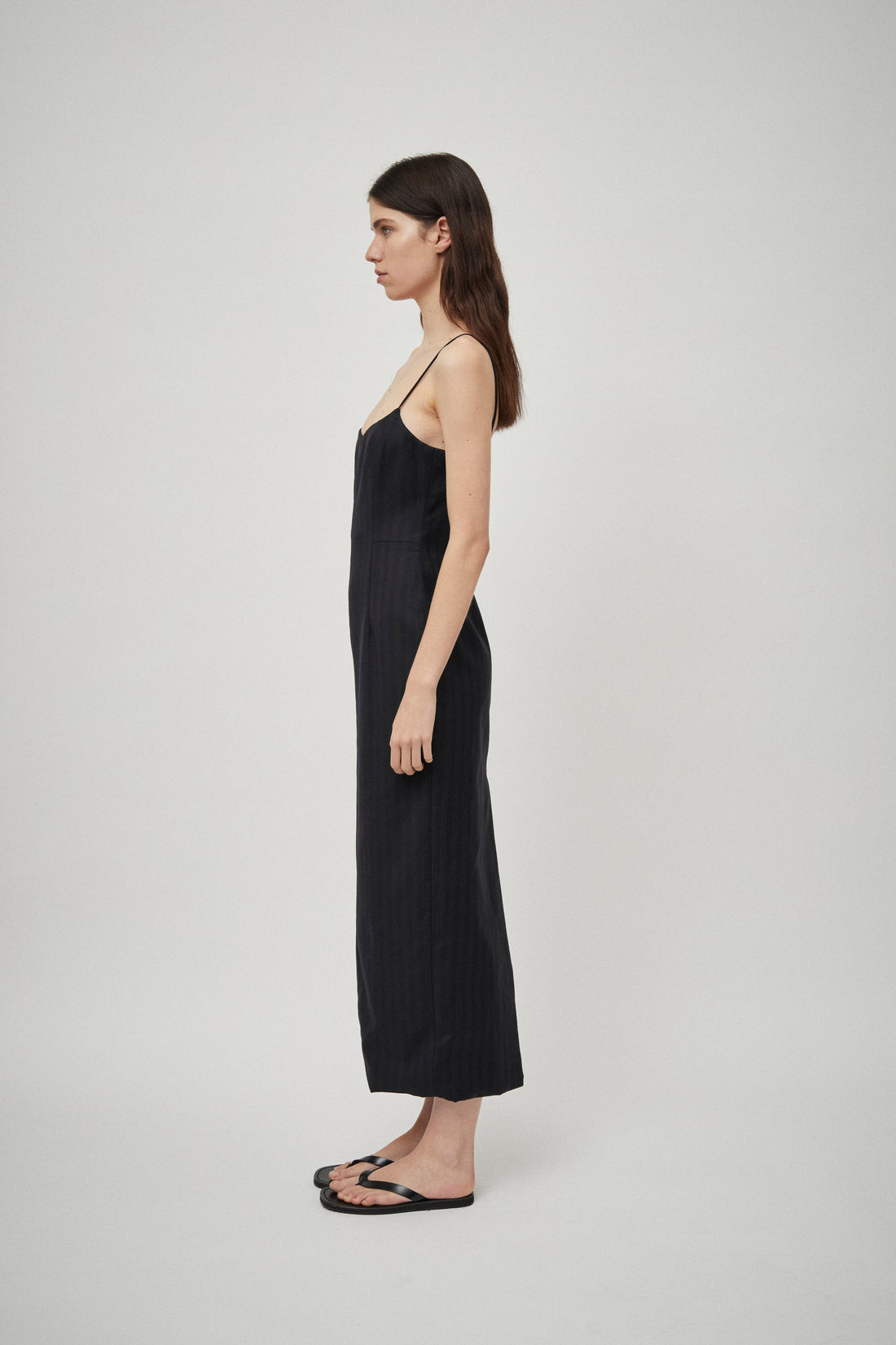 The Pinstripe Strap Dress