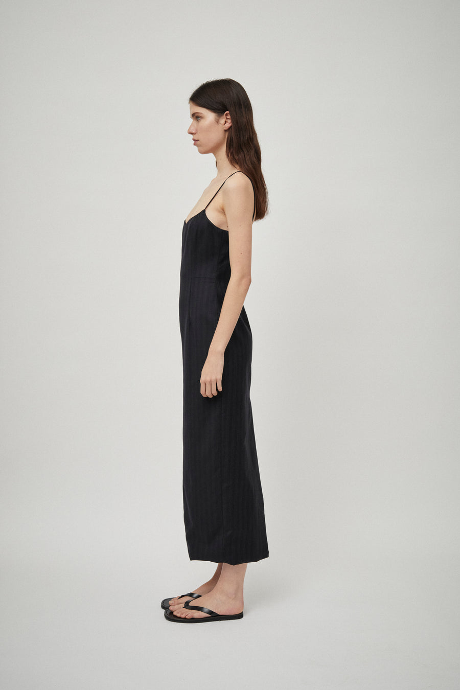 The Pinstripe Strap Dress