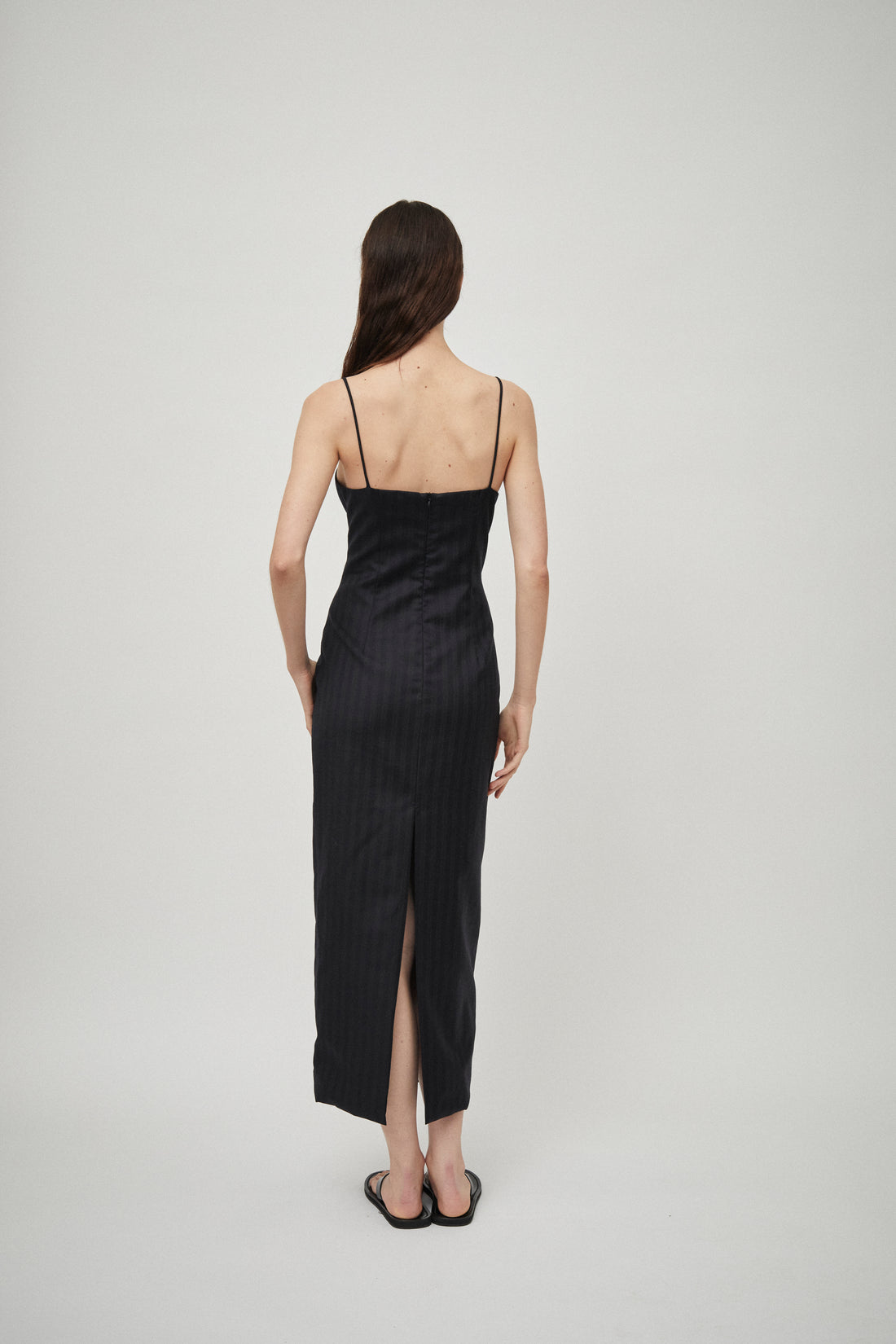 The Pinstripe Strap Dress