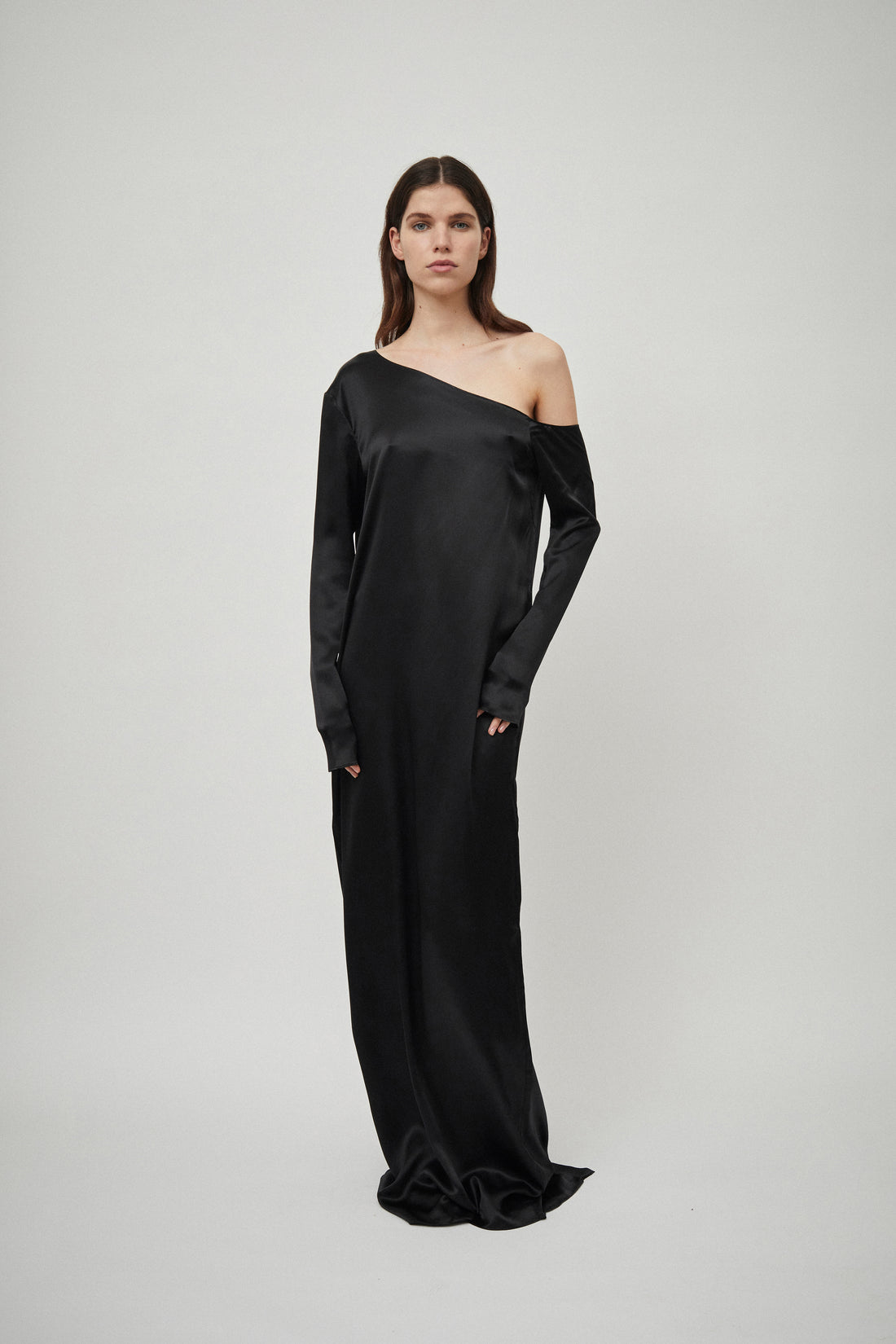 Silk Satin Asymmetric Dress