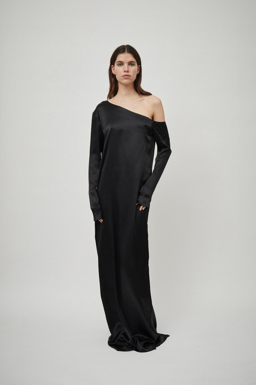 Silk Satin Asymmetric Dress