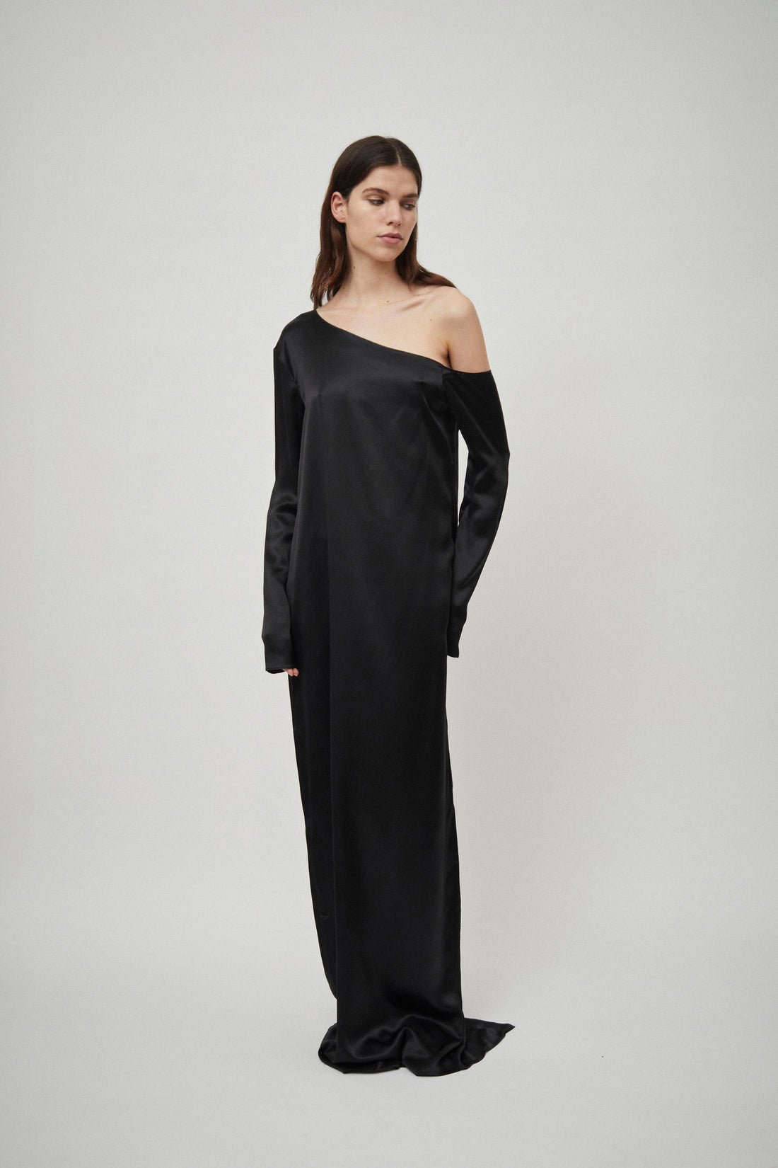 Silk Satin Asymmetric Dress