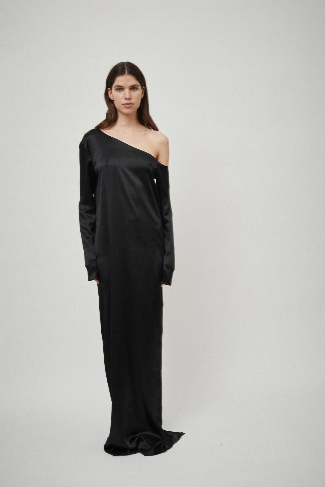 Silk Satin Asymmetric Dress