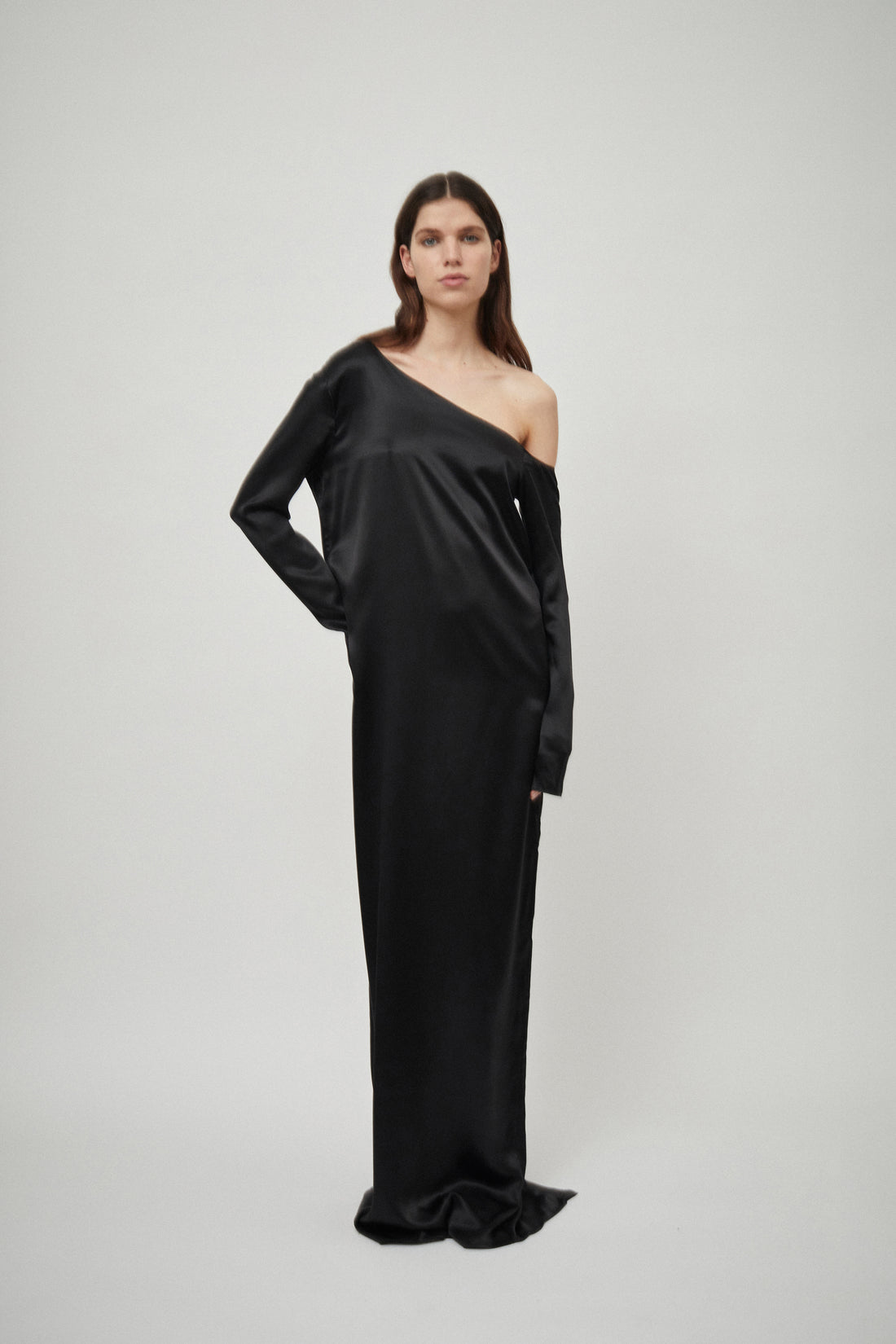 Silk Satin Asymmetric Dress
