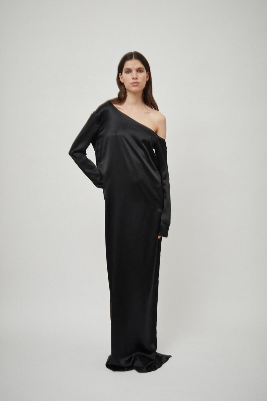 Silk Satin Asymmetric Dress