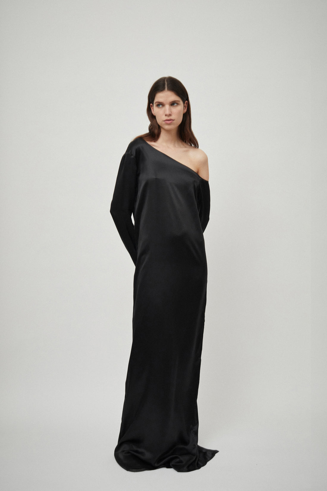 Silk Satin Asymmetric Dress