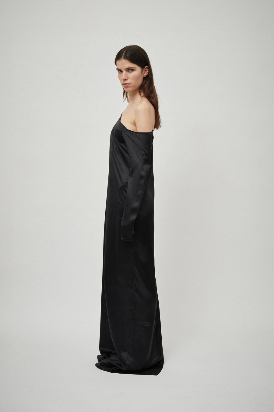 Silk Satin Asymmetric Dress