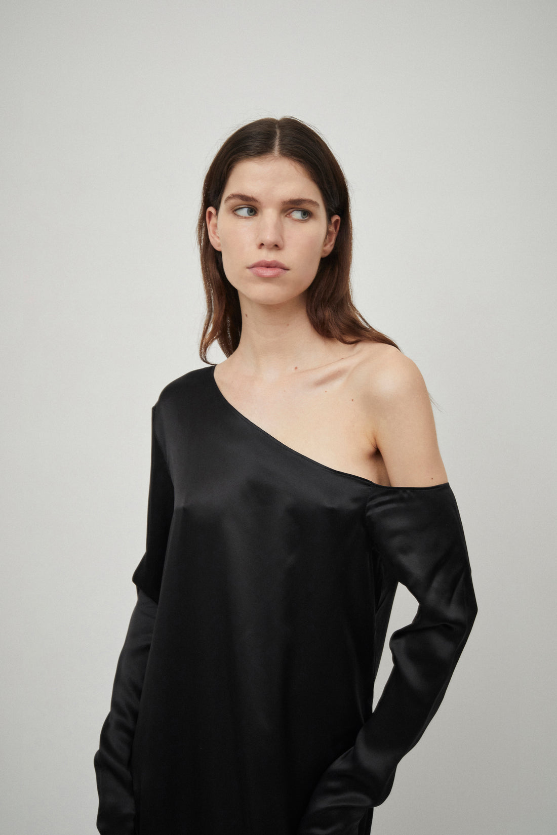 Silk Satin Asymmetric Dress