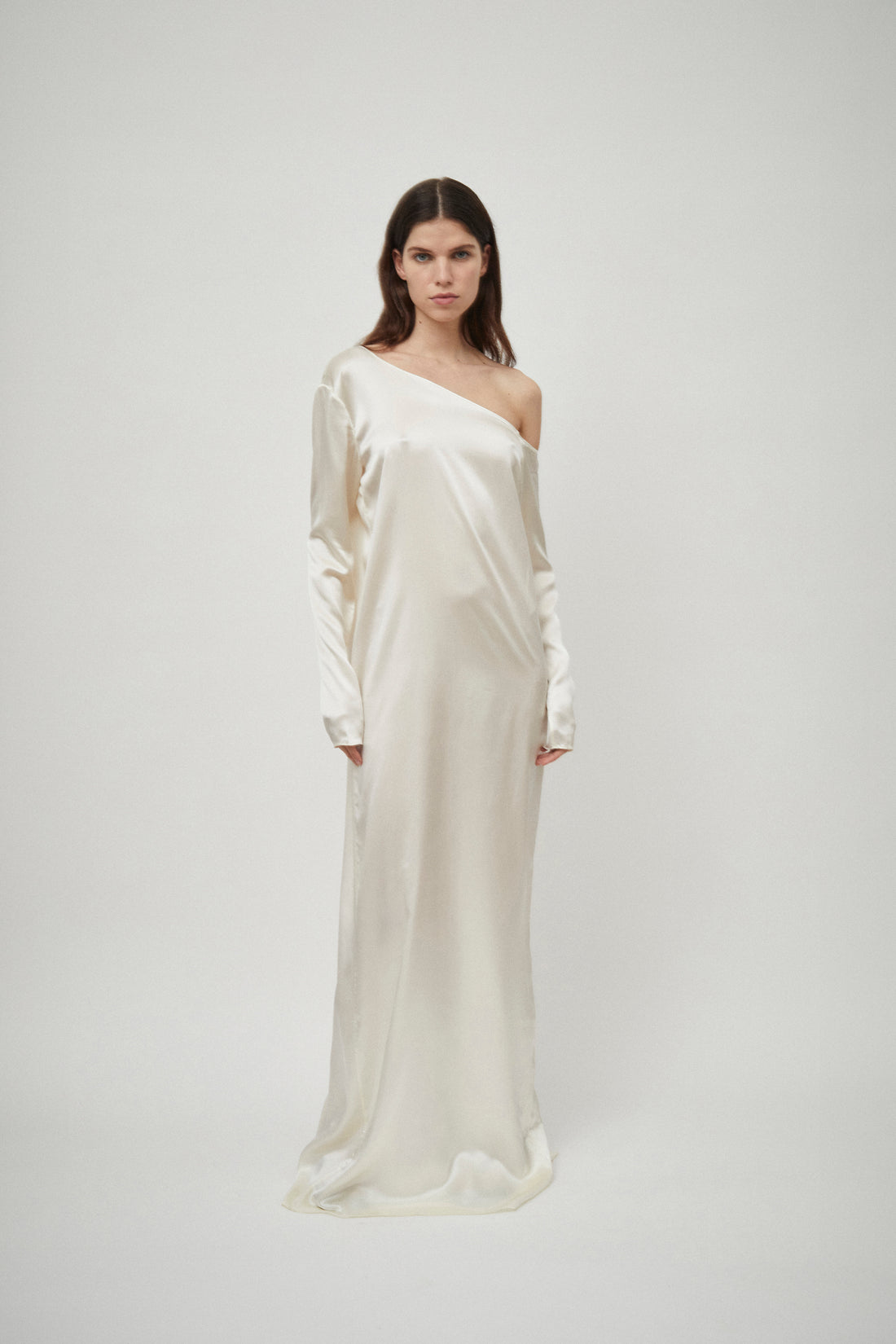 Silk Satin Asymmetric Dress