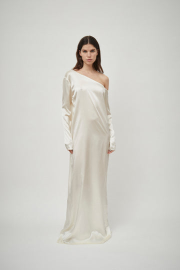 Silk Satin Asymmetric Dress
