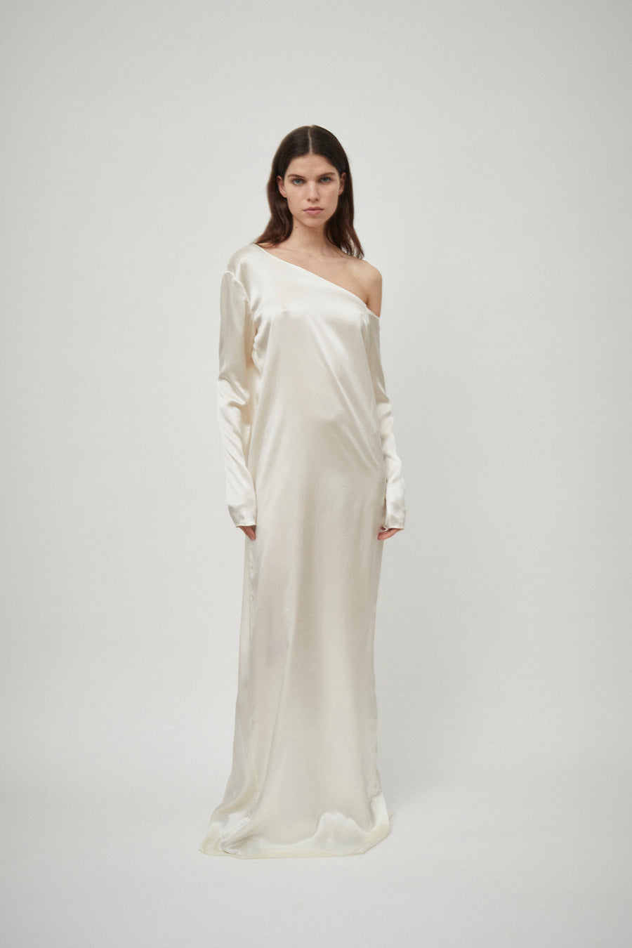 Silk Satin Asymmetric Dress