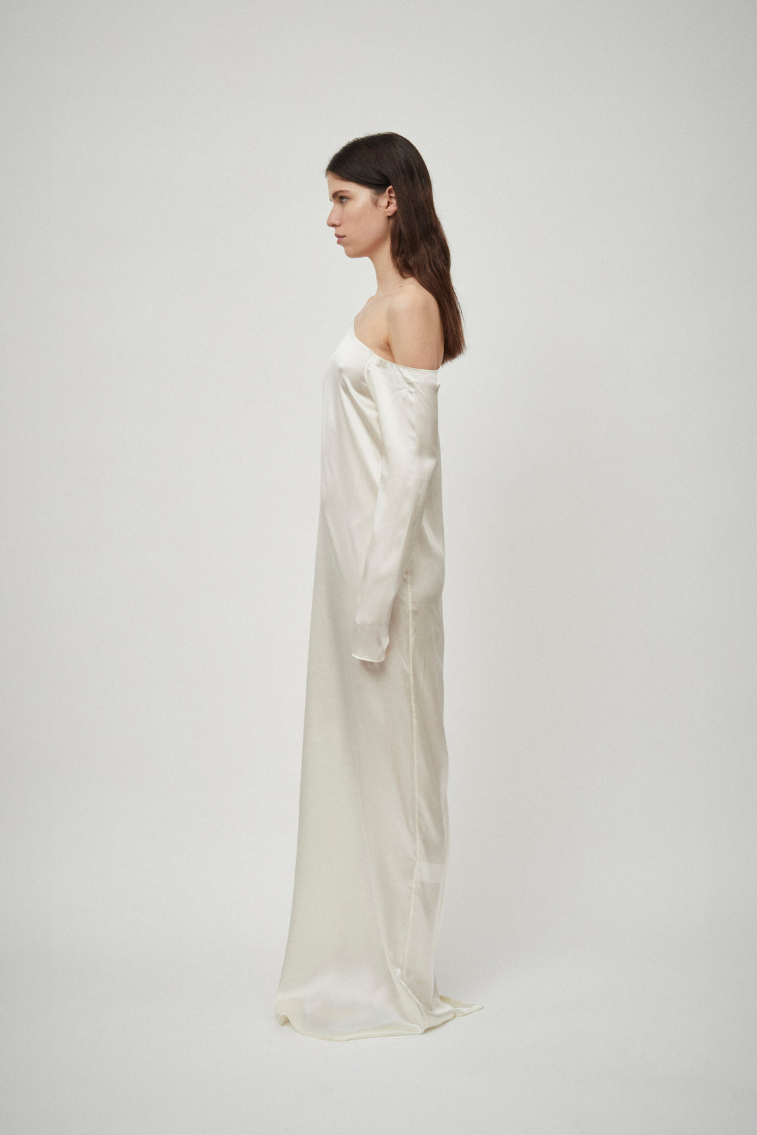 Silk Satin Asymmetric Dress